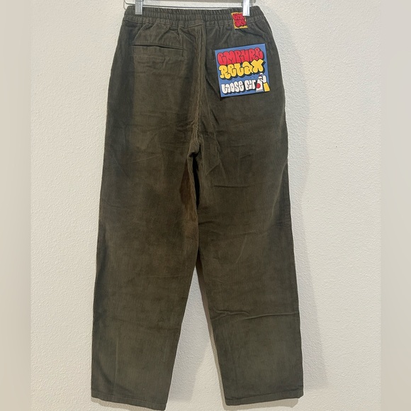 NEW!! Young men’s EMPYRE loose fit/relaxed olive green drawstring cords,Size XS. - Picture 2 of 5